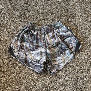 lululemon athletica Gray Multicolor Print Athletic Shorts